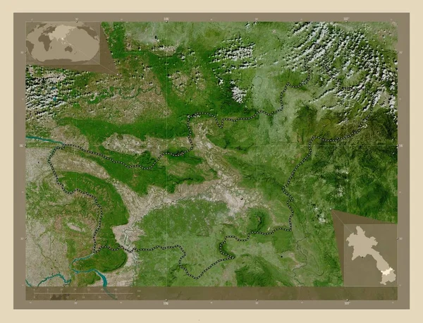 Σαραβάν Επαρχία Λάος Υψηλής Ανάλυσης Δορυφορικός Χάρτης Τοποθεσίες Μεγάλων Πόλεων — Φωτογραφία Αρχείου