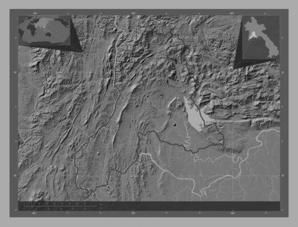 라오스 지방이다 호수와 지역의 도시들의 Corner Auxiliary Location — 스톡 사진