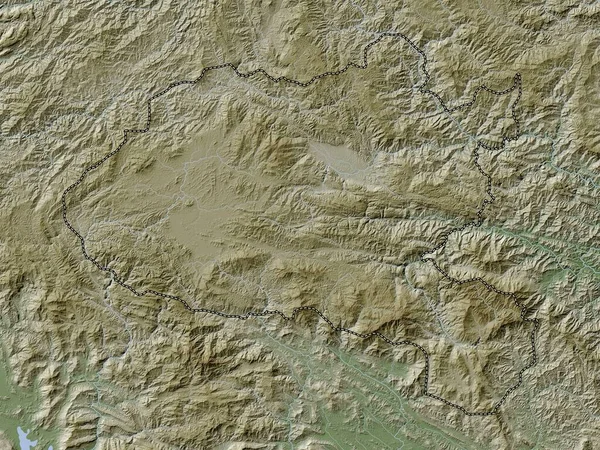 Xiangkhoang Province Laos Carte Altitude Colorée Dans Style Wiki Avec — Photo
