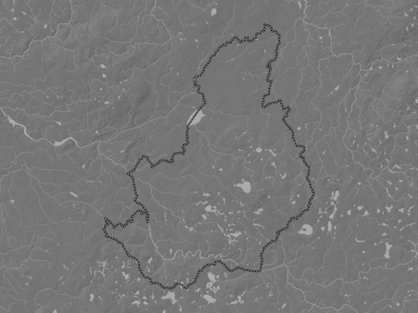 Latgale Provincie Lotyšsko Bilevel Elevační Mapa Jezery Řekami — Stock fotografie