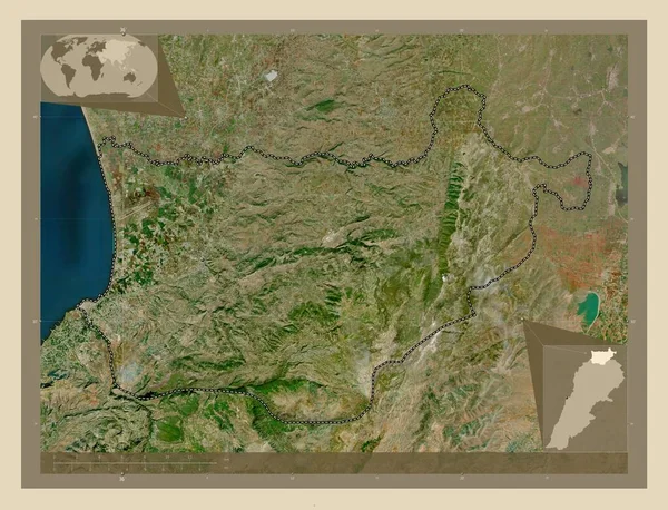 Akkar Gubernator Libanu Mapa Satelity Wysokiej Rozdzielczości Lokalizacje Dużych Miast — Zdjęcie stockowe