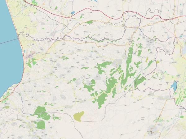 Akkar Gubernator Libanu Otwarta Mapa Ulic — Zdjęcie stockowe