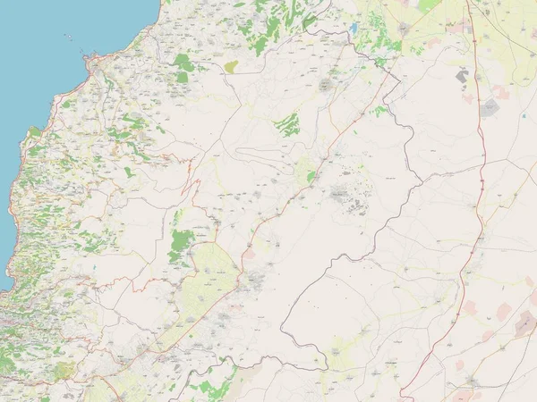 Баальбек Гермель Губернія Ліван Відкрита Карта Вулиць — стокове фото