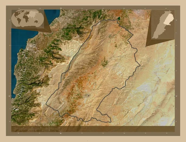 Baalbek Hermel Gouverneur Van Libanon Lage Resolutie Satellietkaart Locaties Van — Stockfoto