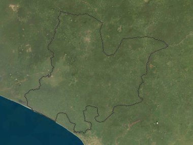 Bomi, Liberya Bölgesi. Yüksek çözünürlüklü uydu haritası