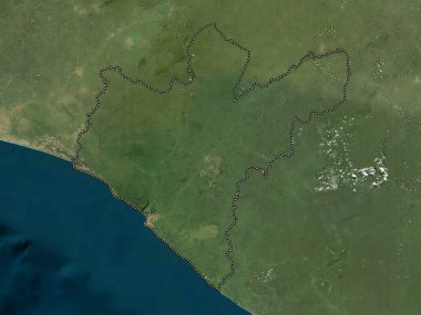 Grand Bassa, Liberya Bölgesi. Yüksek çözünürlüklü uydu haritası