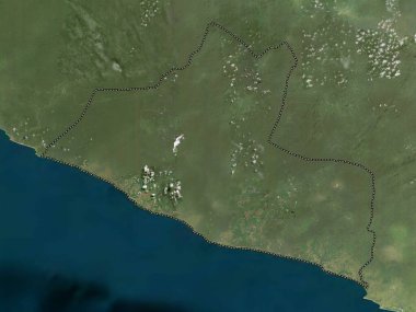 Grand Kru, Liberya Bölgesi. Yüksek çözünürlüklü uydu haritası