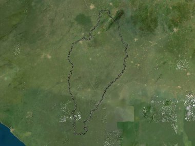 Nimba, Liberya Bölgesi. Yüksek çözünürlüklü uydu haritası