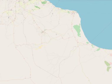 Misratah, Libya bölgesi. Açık Sokak Haritası