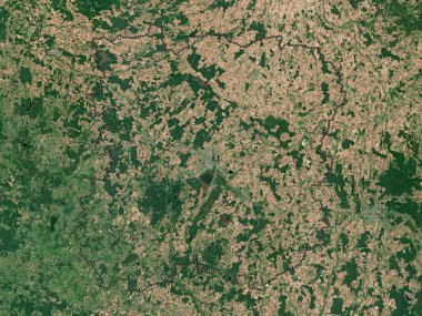 Siauliai, Litvanya Bölgesi. Düşük çözünürlüklü uydu haritası