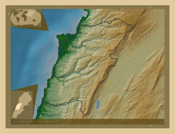 레바논의 구역에 해당한다 호수와 고지대 지역의 도시들의 Corner Auxiliary Location — 스톡 사진