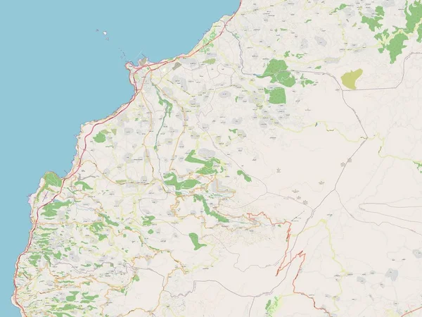 Norte Governadoria Líbano Abrir Mapa Ruas — Fotografia de Stock