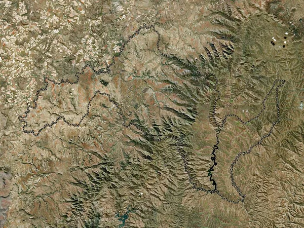 Leribe Distrito Lesoto Mapa Satélite Alta Resolução — Fotografia de Stock