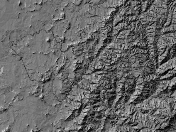 Mafeteng Distrito Lesotho Mapa Elevación Bilevel Con Lagos Ríos —  Fotos de Stock