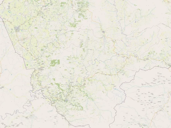 莱索托地区Mohale Hoek 露天街道地图 — 图库照片