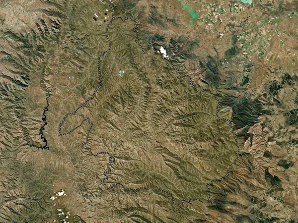 Mokhotlong Distrito Lesoto Mapa Satélite Alta Resolução — Fotografia de Stock