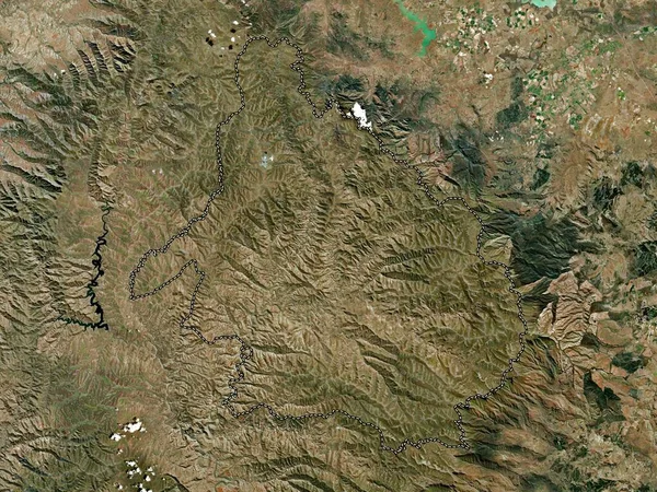 Mokhotlong Distrito Lesotho Mapa Satélite Alta Resolución — Foto de Stock