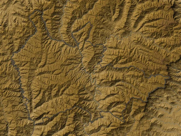 Θάμπα Τσέκα Περιφέρεια Λεσότο Χρωματιστός Υψομετρικός Χάρτης Λίμνες Και Ποτάμια — Φωτογραφία Αρχείου