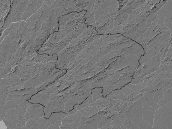 Gbapolu County Liberia Bilevel Elevation Map Lakes Rivers — Stock Photo, Image