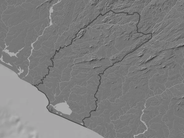 Гранд Кейп Маунт Графство Либерия Карта Высот Билевеля Озерами Реками — стоковое фото