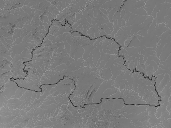 Grand Gedeh Libéria Megye Szürkeárnyas Domborzati Térkép Tavakkal Folyókkal — Stock Fotó