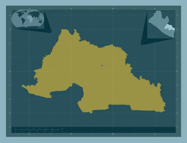 그랜드 라이베리아 색깔의 지역의 도시들의 Corner Auxiliary Location — 스톡 사진