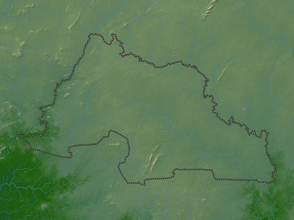 Grand Gedeh Contea Liberia Mappa Elevazione Colorata Con Laghi Fiumi — Foto Stock