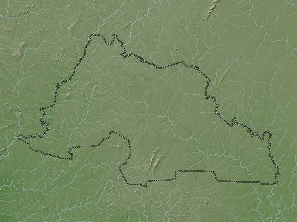 Grand Gedeh Contea Liberia Mappa Dell Elevazione Colorata Stile Wiki — Foto Stock
