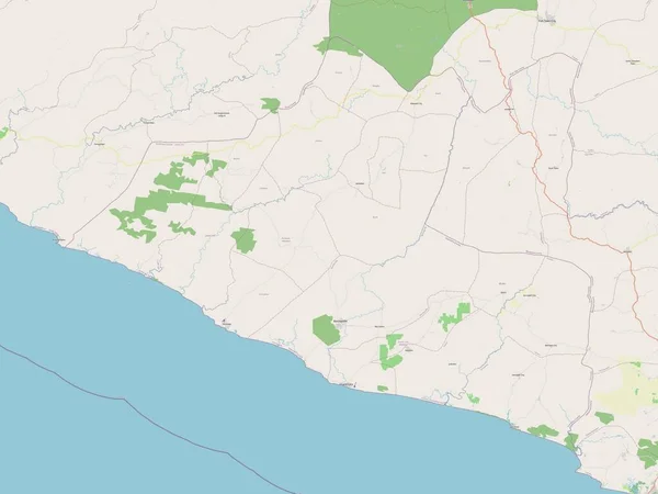 Grand Kru Condado Libéria Abrir Mapa Ruas — Fotografia de Stock