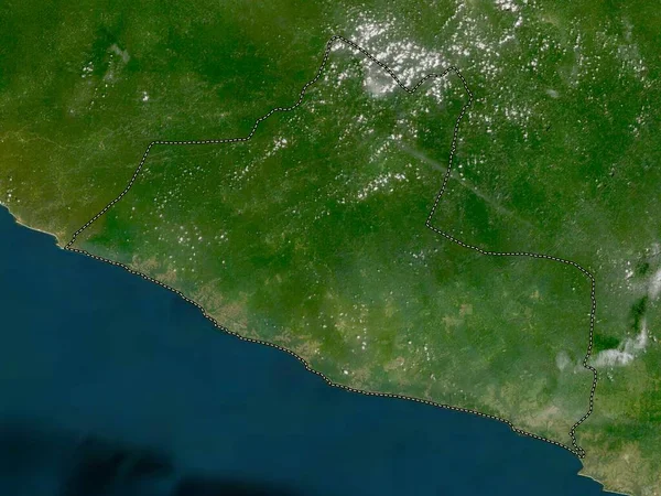 Grand Kru County Liberia Low Resolution Satellite Map — Stock Photo, Image