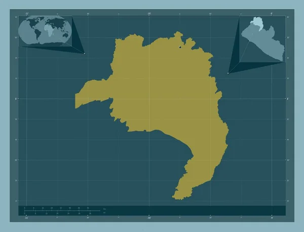 利比里亚洛法州 固体的颜色形状 角辅助位置图 — 图库照片