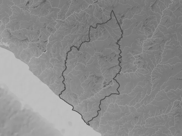 River Cess Comté Libéria Carte Altitude Niveaux Gris Avec Lacs — Photo