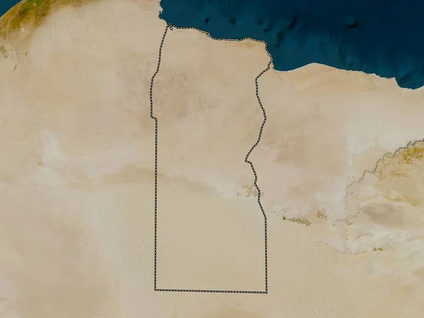 Butnan Distrito Libia Mapa Satelital Baja Resolución — Foto de Stock