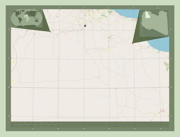 리비아의 자발알 비입니다 스트리트 Corner Auxiliary Location — 스톡 사진