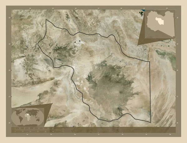 Аль Джафх Район Лівії Супутникова Карта Високої Роздільної Здатності Розташування — стокове фото