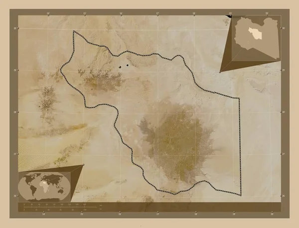 Аль Джафх Район Лівії Супутникова Карта Низькою Роздільною Здатністю Розташування — стокове фото