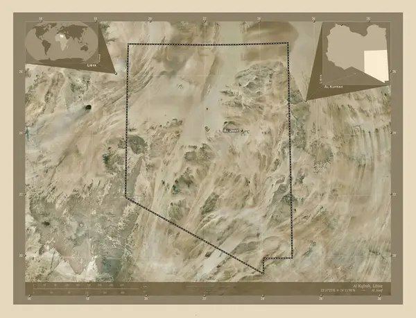 Аль Куфрах Район Лівії Супутникова Карта Високої Роздільної Здатності Місця — стокове фото