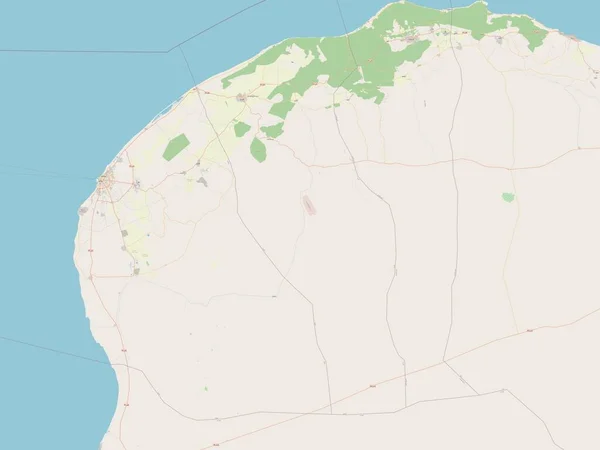 Marj Distrito Líbia Abrir Mapa Ruas — Fotografia de Stock