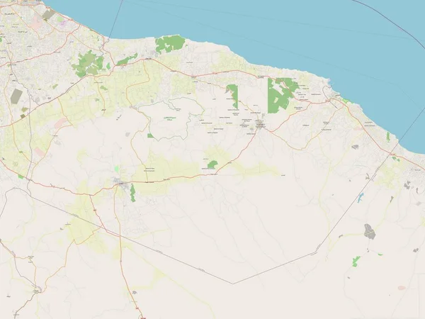 Marqab Distrito Líbia Abrir Mapa Ruas — Fotografia de Stock