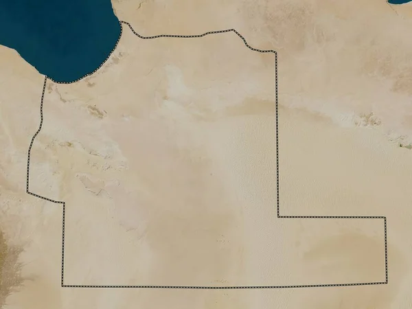 Wahat Distretto Della Libia Mappa Satellitare Bassa Risoluzione — Foto Stock