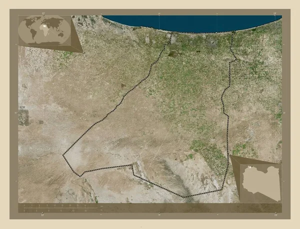 Zawiyah Okres Libye Satelitní Mapa Vysokým Rozlišením Pomocné Mapy Polohy — Stock fotografie