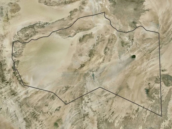 Murzuq Distrito Libia Mapa Satélite Alta Resolución — Foto de Stock