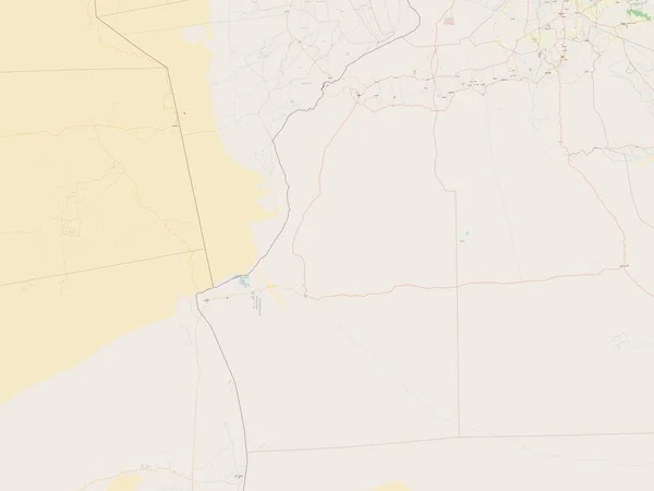 Nalut Περιφέρεια Λιβύης Άνοιγμα Χάρτη Οδών — Φωτογραφία Αρχείου