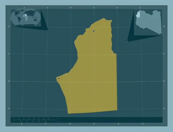 Nalut Okres Libye Pevný Barevný Tvar Umístění Velkých Měst Regionu — Stock fotografie