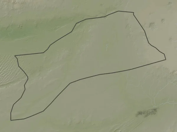 Sabha Περιφέρεια Λιβύης Υψόμετρο Χάρτη Χρωματισμένο Wiki Στυλ Λίμνες Και — Φωτογραφία Αρχείου