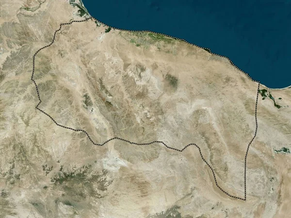 Surt Distretto Della Libia Mappa Satellitare Alta Risoluzione — Foto Stock