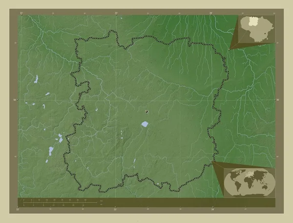 Siauliai Επαρχία Λιθουανίας Υψόμετρο Χάρτη Χρωματισμένο Στυλ Wiki Λίμνες Και — Φωτογραφία Αρχείου