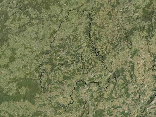 Diekirch Distriktet Luxemburg Lågupplöst Satellitkarta — Stockfoto