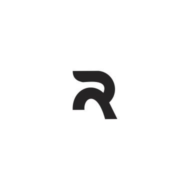 R logo tasarımı şablonu modern