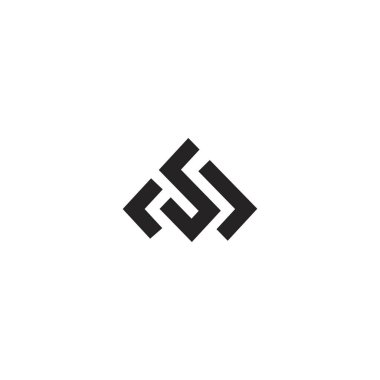 SW S W Harf Logo Tasarımı Şablonu